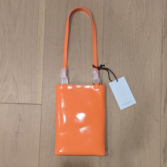 Coral\orangish patent leather mini bag - Picture 1 of 9